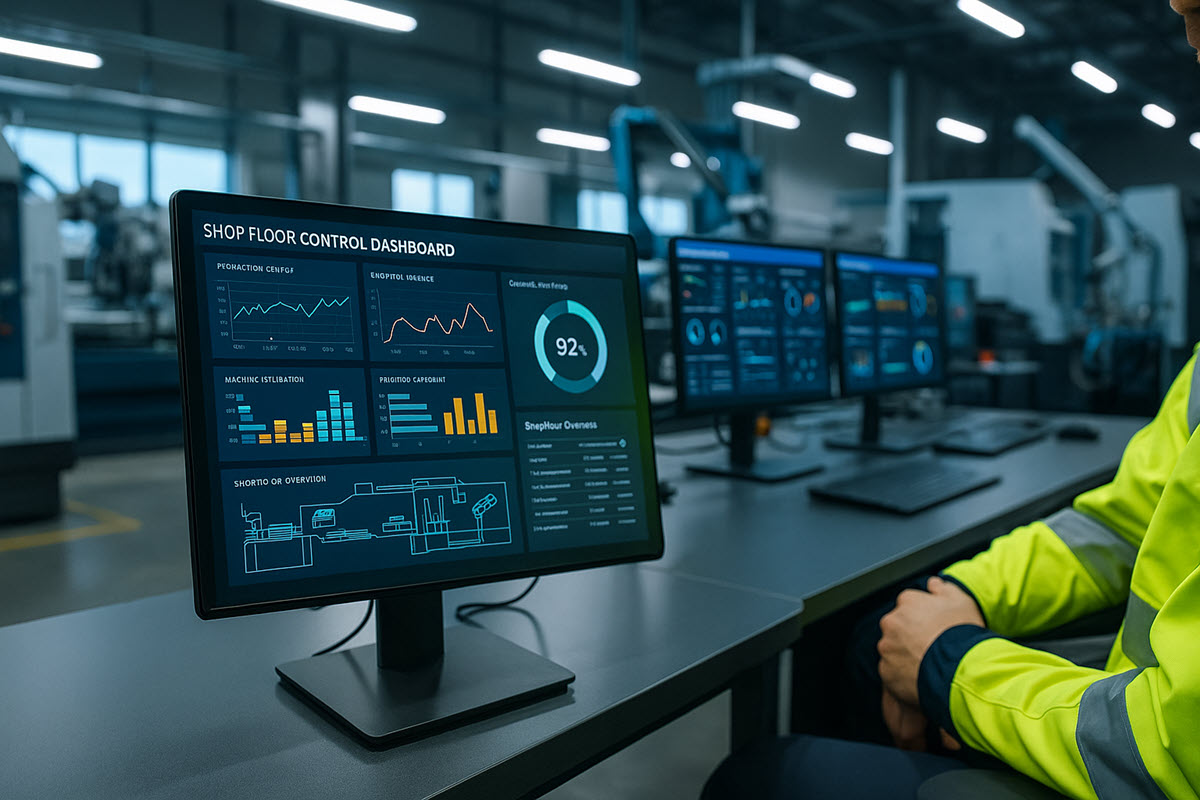 Dashboard Beispiel für Shopfloor-Visualisierung